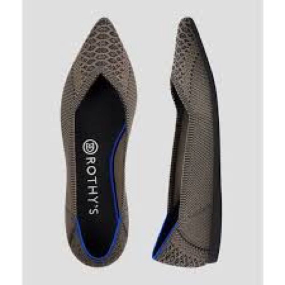 Rothy’s The Point Flats RARE Walnut Python Print